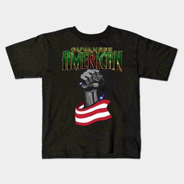Guyanese American Kids T-Shirt by UnOfficialThreads